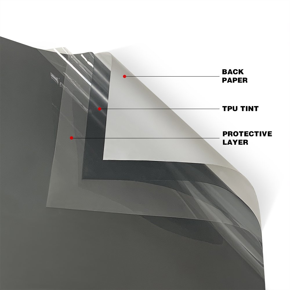 TPU Headlight Tinting Film Gloss TPH Headlight Fog Black/Transparent Tinted Wrap Protective Car Film DIY Cutting