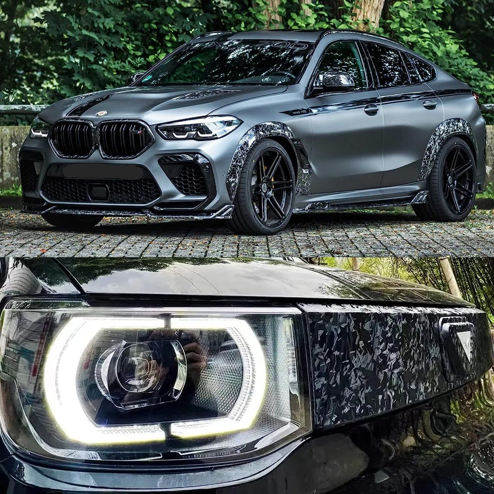 hot sales new car wrapping film wrap car film PET Forged Carbon Fiber air bubble free