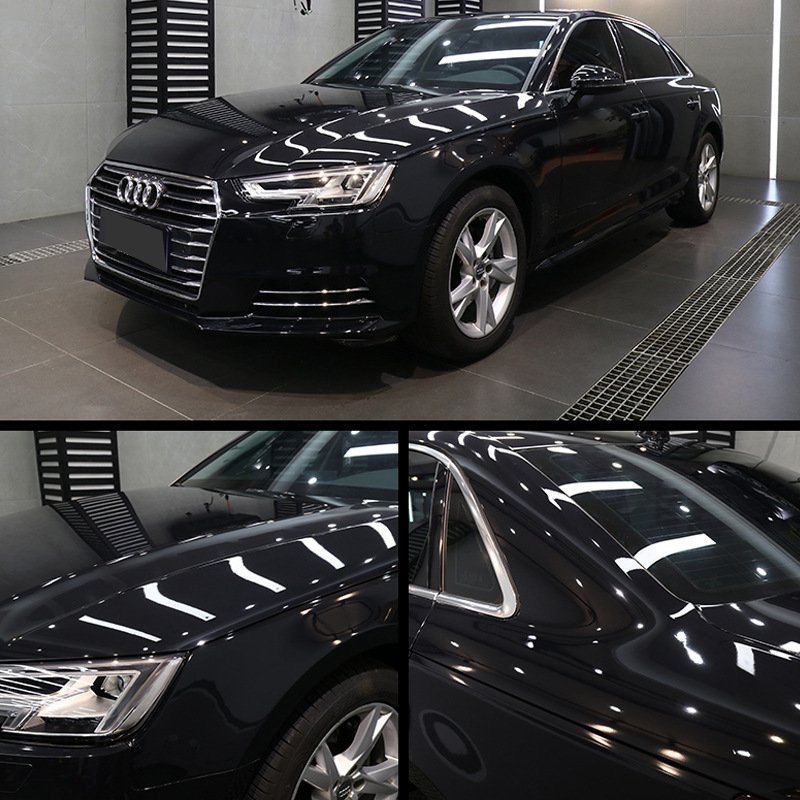 Vinyl 1.52x18m PVC Film Wrapping Car Auto Wrap Sticker Restored Piano black Car Color Change Self Adhesive Vehicle