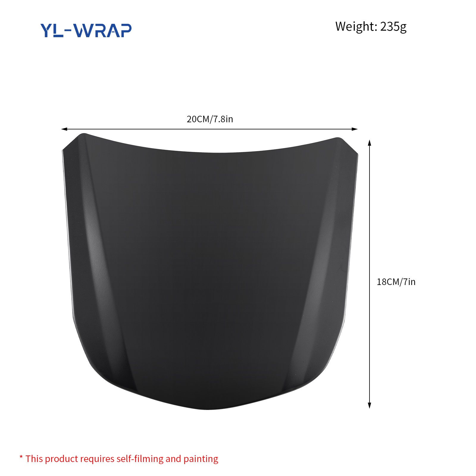 High Quality Primer only steel material front hood bonnet shape speed mini car hood display for Car Wrapping Film Testing