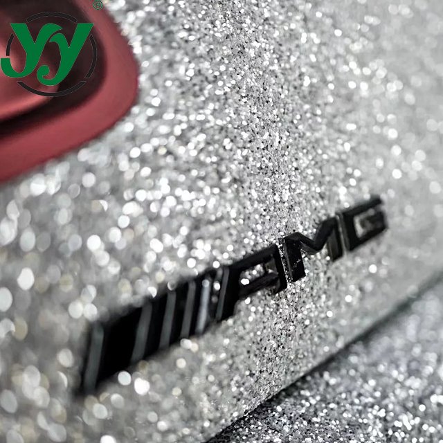Factory Direct Sparkling Flash Diamond Silver Car Wrap Vinyl Full Roll Size 1.22x18M/4x59FT