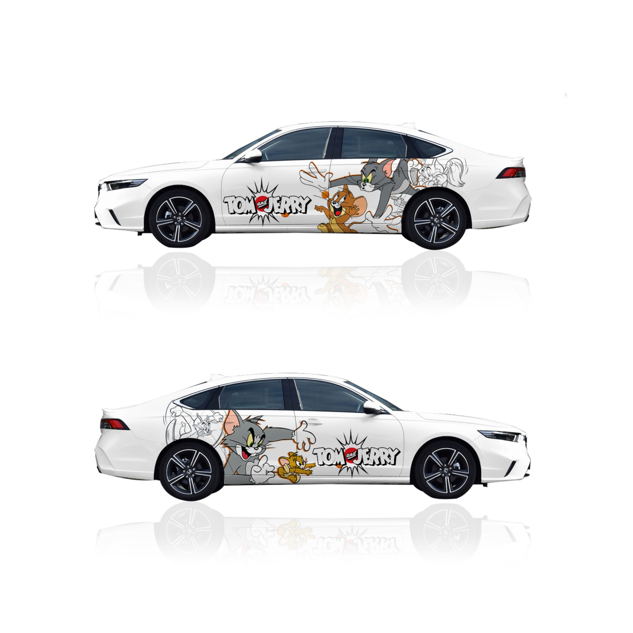 Personalized Gradient Painted Car Film Sticker Auto Vinyl Wrap Protective Color Change Graffiti Customized Automobile Decoration