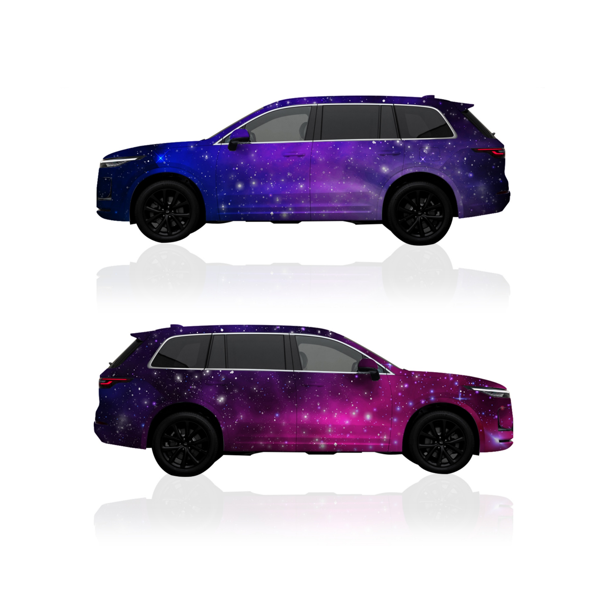 Personalized Gradient Painted Car Film Sticker Auto Vinyl Wrap Protective Color Change Graffiti Customized Automobile Decoration