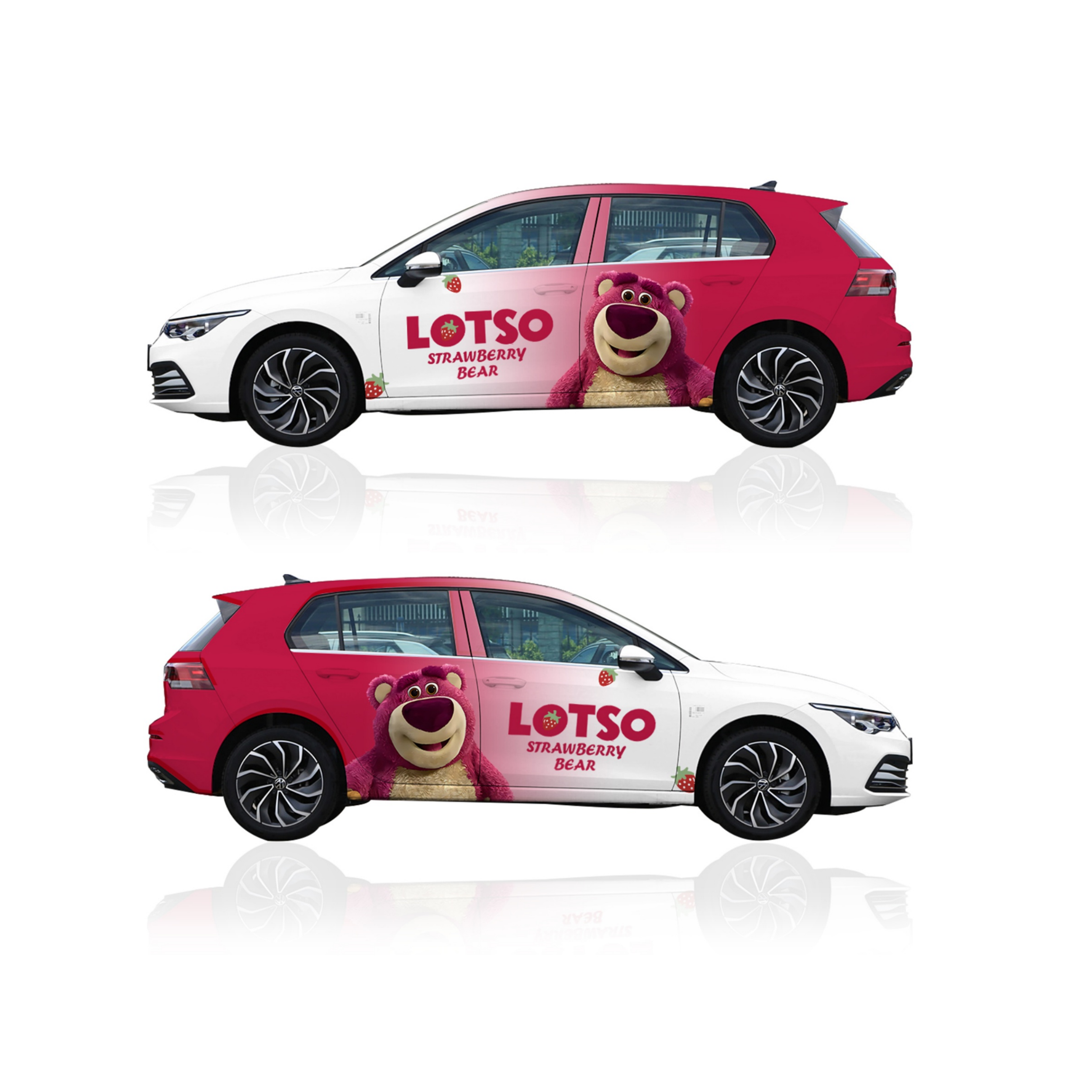 Personalized Gradient Painted Car Film Sticker Auto Vinyl Wrap Protective Color Change Graffiti Customized Automobile Decoration