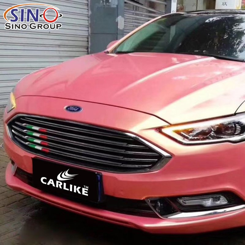 MC-05 High Quality PVC Film Waterproof Super Gloss Auto Vinyl Light Pink Mystic Coral Wrapping Sticker Car Wrap Vinyl Roll