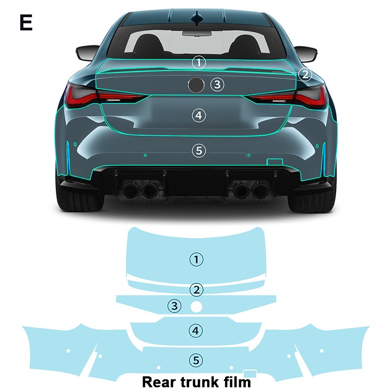 For BMW M4 Coupe G82 2021 2022 2023 2024 each part of TPU PPF pre-cut car film anti-scratch self-repairing transparent film