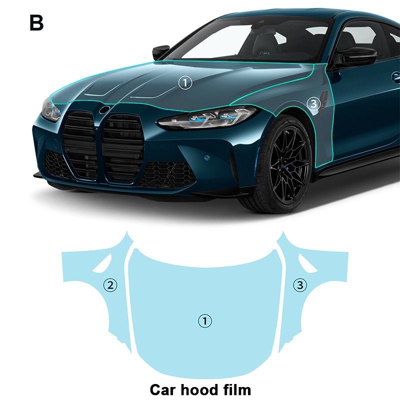 For BMW M4 Coupe G82 2021 2022 2023 2024 each part of TPU PPF pre-cut car film anti-scratch self-repairing transparent film