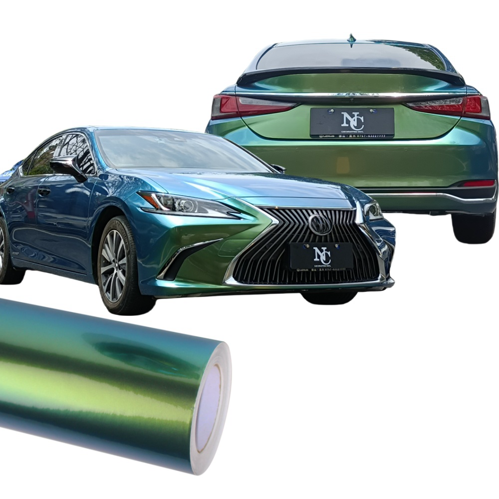 Metallic Ultra Gloss Car Wrap Film Car Top Vinyl Wrap Air Bubble Free Wrapping Film Vinyl Wrap For Whole Car Brilliant Green