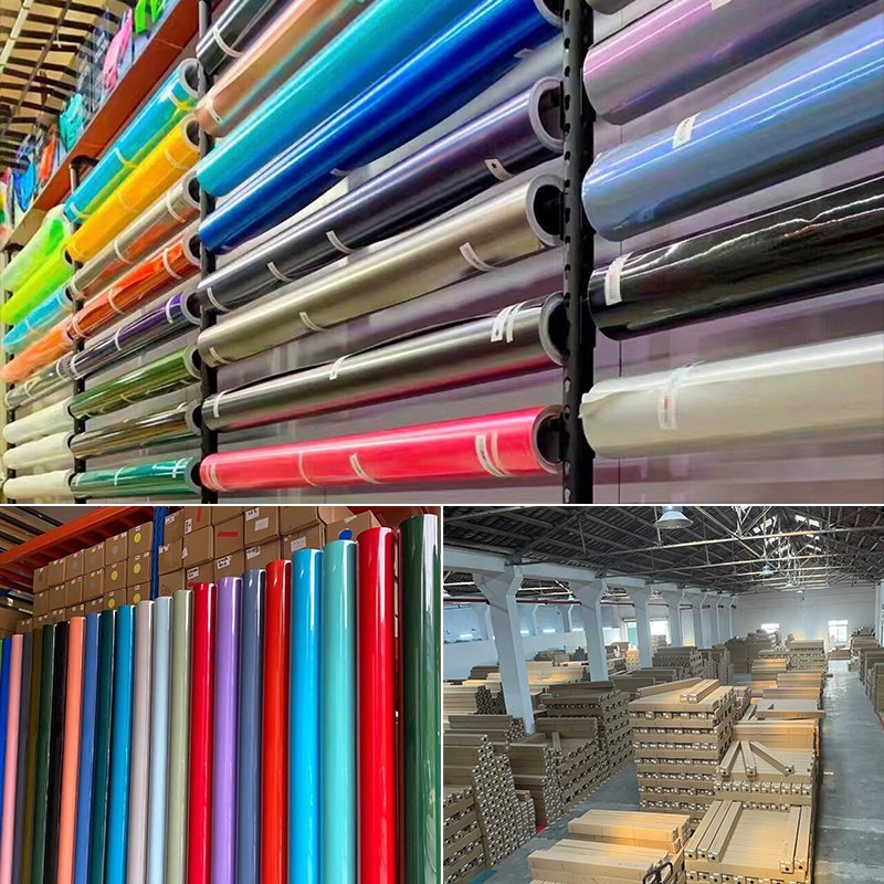 Wholesales Matte Wrap Film Electroplated Romani Red Color Changing Film PVC/PET Wrap Air Bubble Free Car Films Wrap 1.52*18m