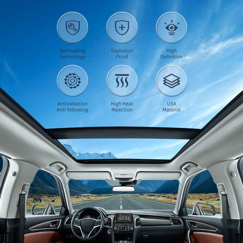 car skylight film heat insulation car window film roll solux sun block solar screen window film tint for architecture windows