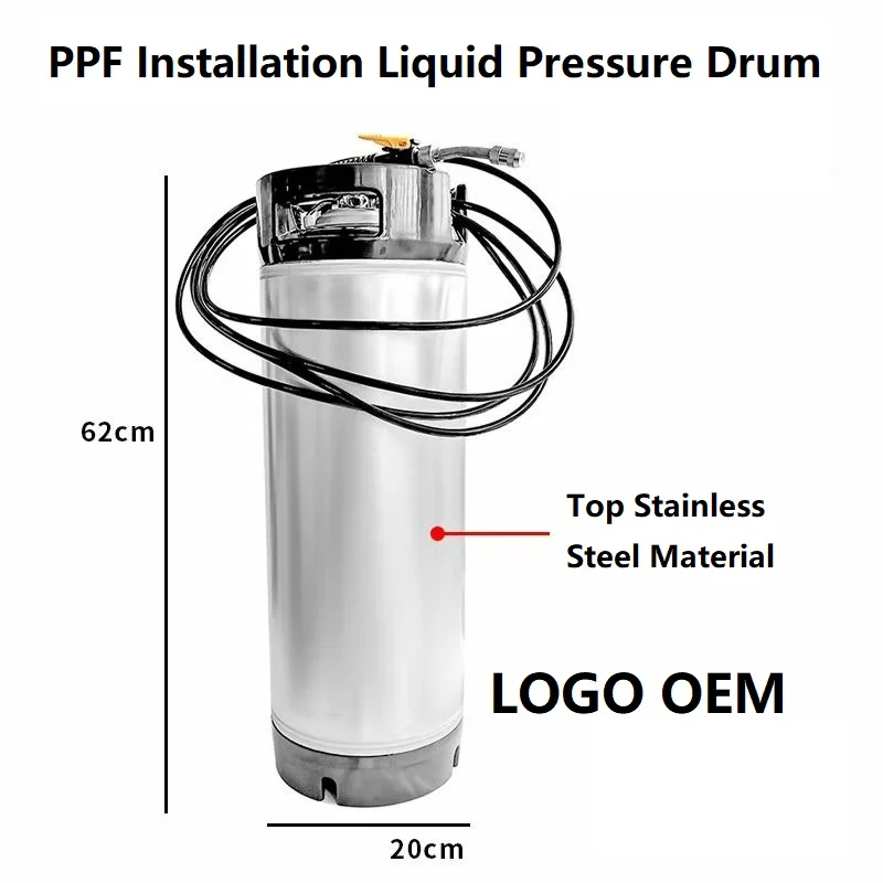 19L 9.5-Litre Portable Stainless Steel Car TPU PPF Film Install High-Pressure Water Tank Window Tint Keg Sprayer