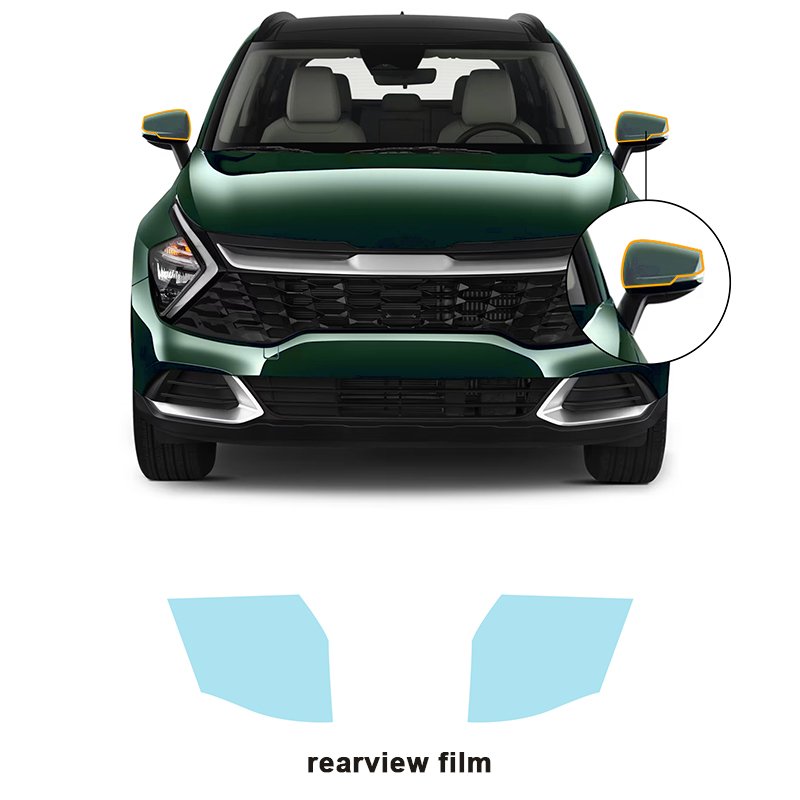 Suitable for KIA Sportage 2023 2024 Tpu transparent protective film Car Front headlight film Rearview Mirror Film car sticker
