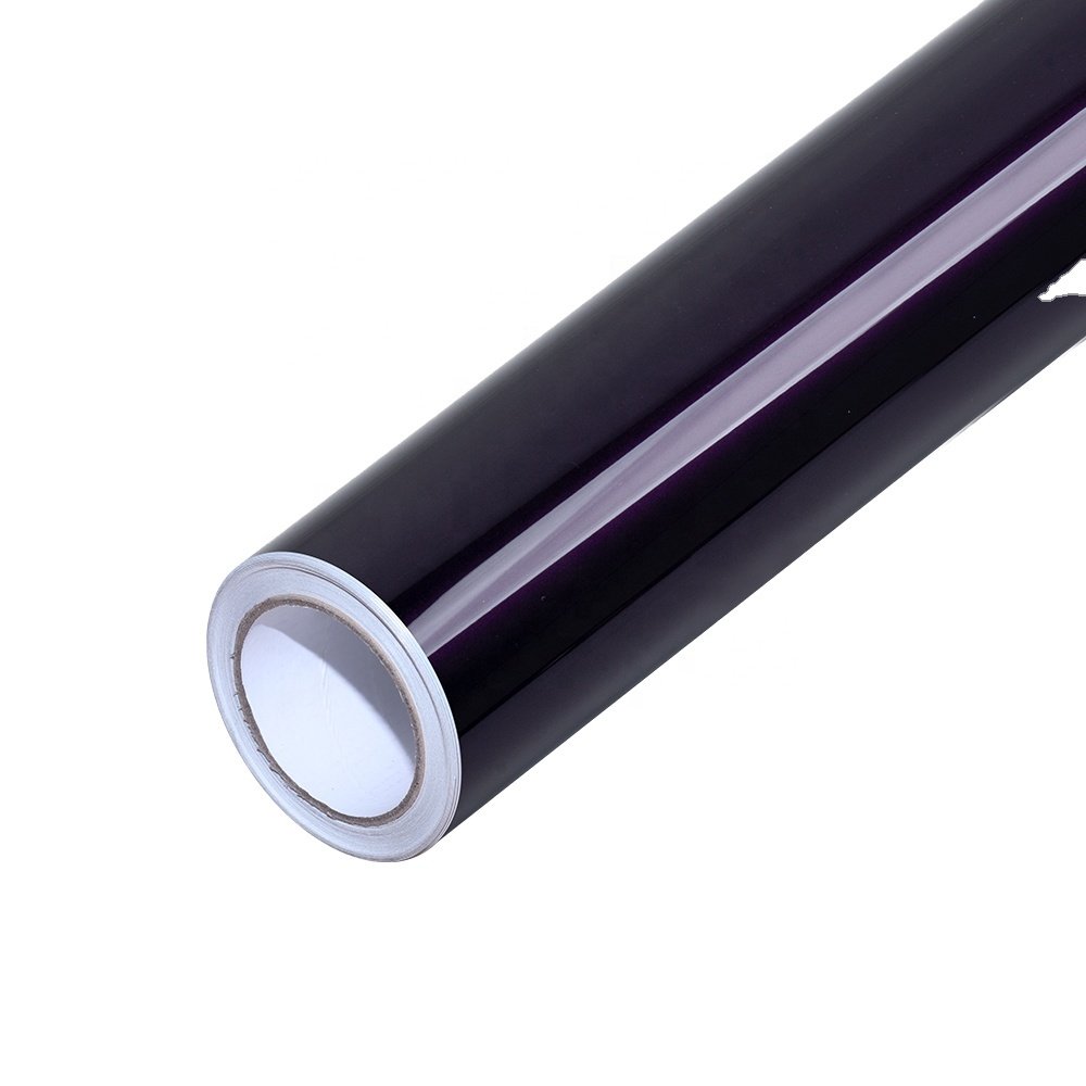 1.52x18M Made In China Vinyl Wrap Car Stickers PET Metallic Shadow Purple Vinyl Wrap Rolls For Car