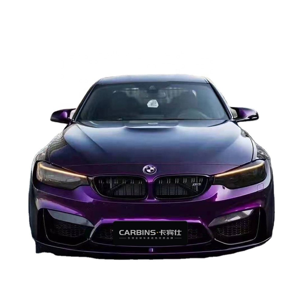 1.52x18M Made In China Vinyl Wrap Car Stickers PET Metallic Shadow Purple Vinyl Wrap Rolls For Car
