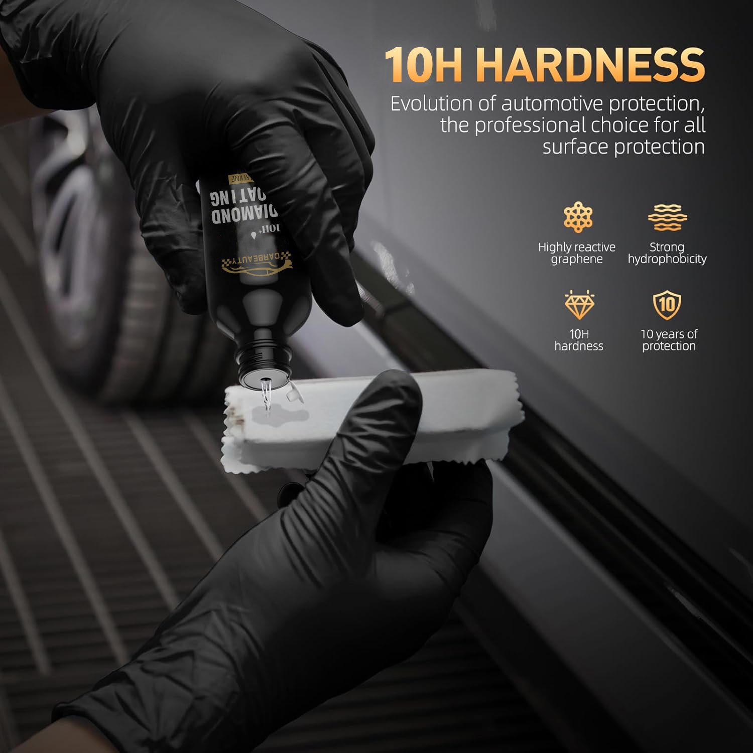 10H Diamond Nano Liquid Scratch Protection Coating High Gloss Hydrophobic Car Ceramic Coating