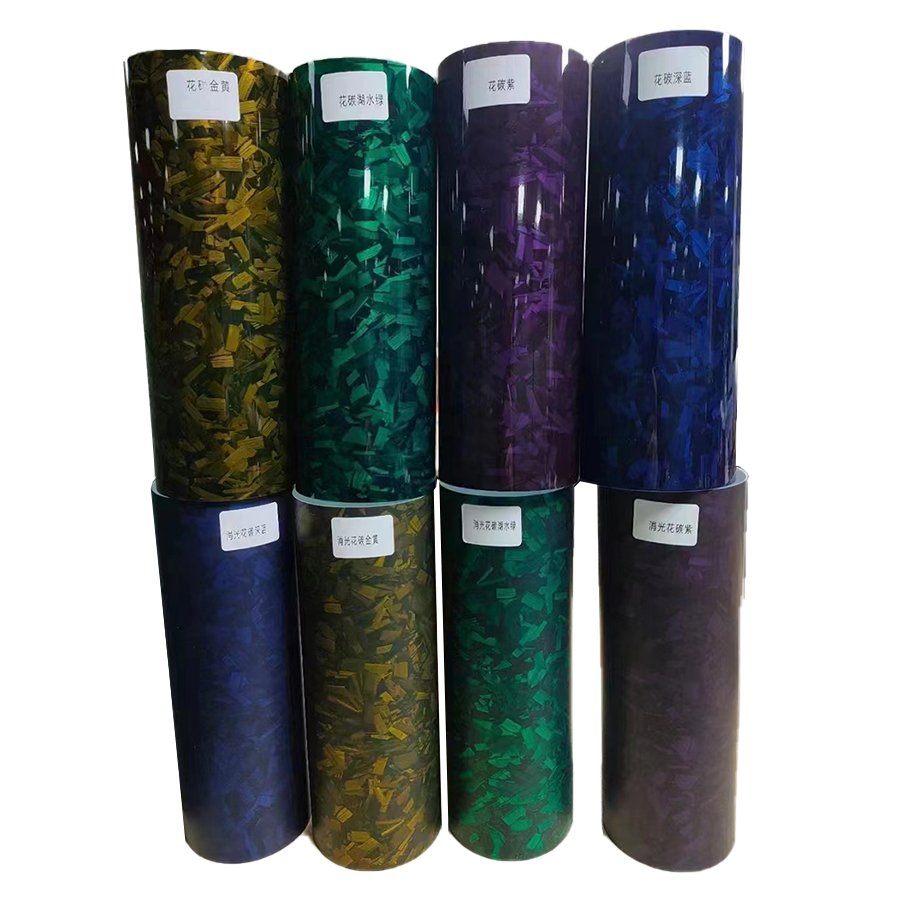 Factory Hot Sale forged carbon fiber new car wrapping film wrap car film PET Forged Carbon Fiber air bubble free