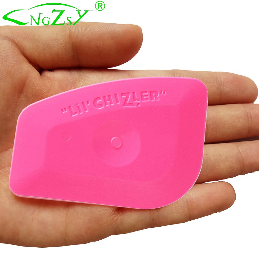 Small Mini Pink Squeegee Vinyl Wrap Snow Scraper Car Stickers Tints Home cleaning Tools Automobile Wrapping Applicator A25