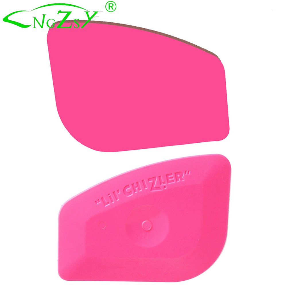 Small Mini Pink Squeegee Vinyl Wrap Snow Scraper Car Stickers Tints Home cleaning Tools Automobile Wrapping Applicator A25