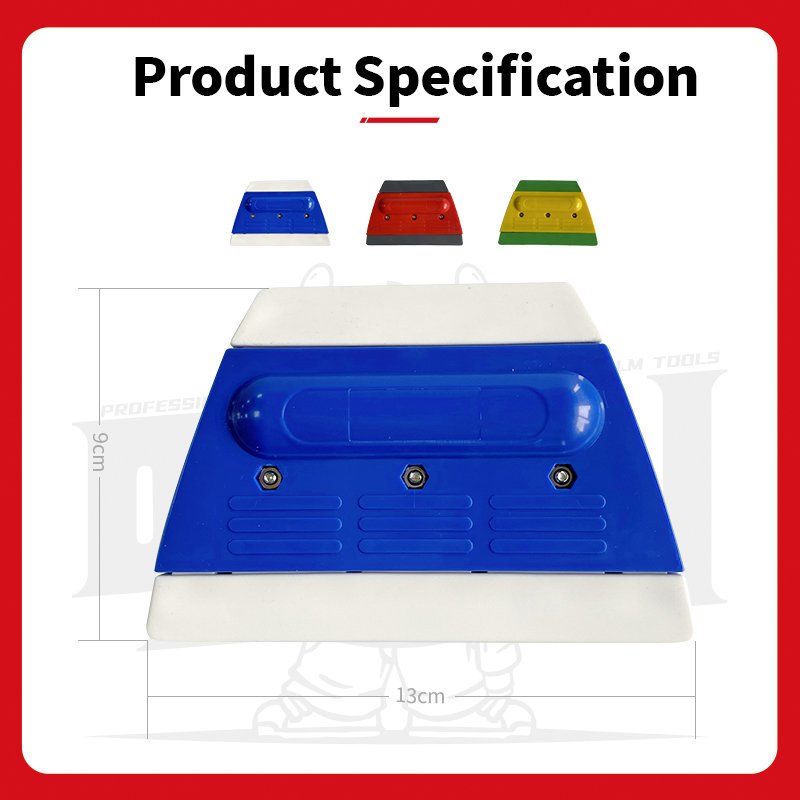 tint tool Force Car Film Tools Two-Colour Trapezoidal Scraper Car Colour Film Supplies to Catch The Water Scraper Spot Wholesale