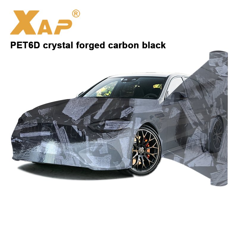 PET6D crystal forged carbon black Vinyl Wrap Supplies 1.52x18m Wrap Car Exterior Film Vinyl Car Wrap