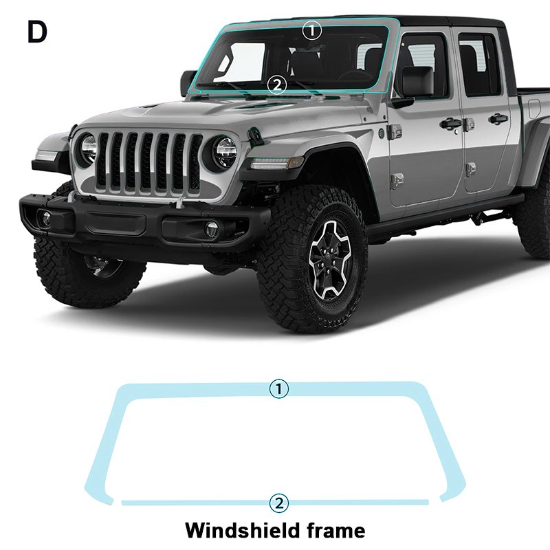 For JEEP Gladiator 2020-2022 2023 2024 each part of TPU PPF pre-cut car film anti-scratch self-repairing transparent film