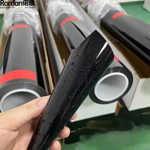 Rordon 7.5mil Glossy TPU Black PPF Film Wet Install 3 layers Hydrophobic Car film Best Quality PPF Manufacturer