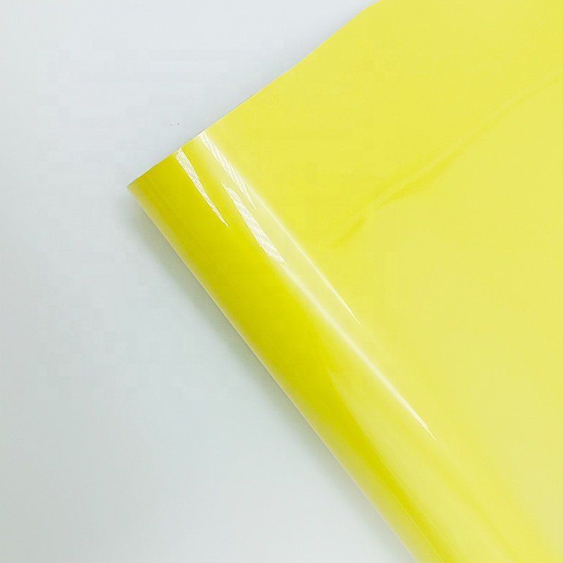 Manufacturer Self-Adhesive Voiture Body Automotive Vinyl Wrap Car Film Wrapping Chanel Yellow Car Vinyl Wrap Roll