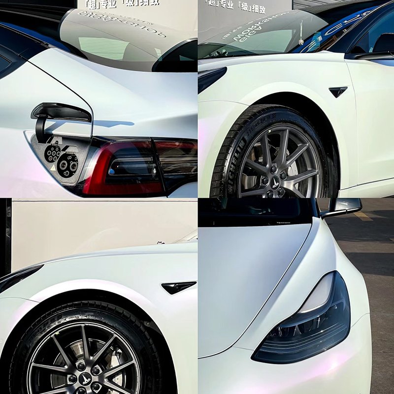 Hot Selling High Quality Paint Protection Car Film Roll Matte White to Purple Stickers Vinyl Car Wrapping Film