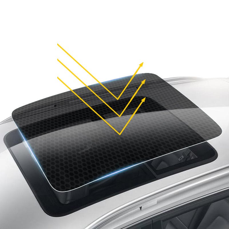 7.5MIL Car Sunroof Protection Wrap Film Black Car Roof Skylight Ice Armor Stretchable TPU IR Rejection