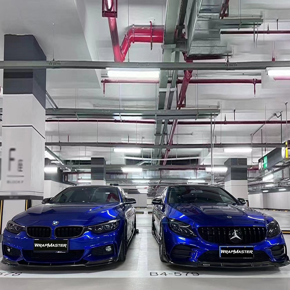 WRAPMASTER 1.52*18metre liquid blue gloss original paint car body vinyl wrap