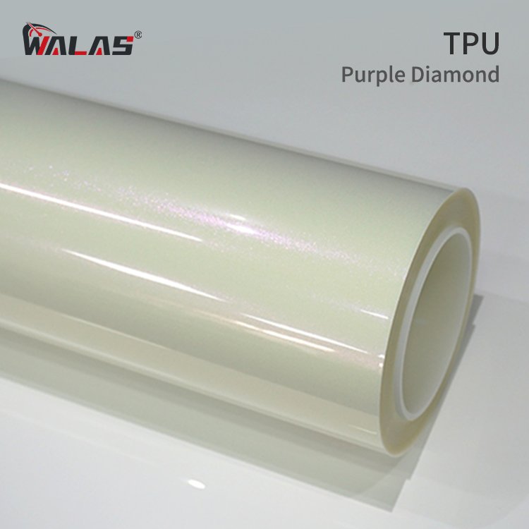 Factory Direct Price Explosion Proof WA10-Purple Diamond Vinyl Wrap Car Film Luminous