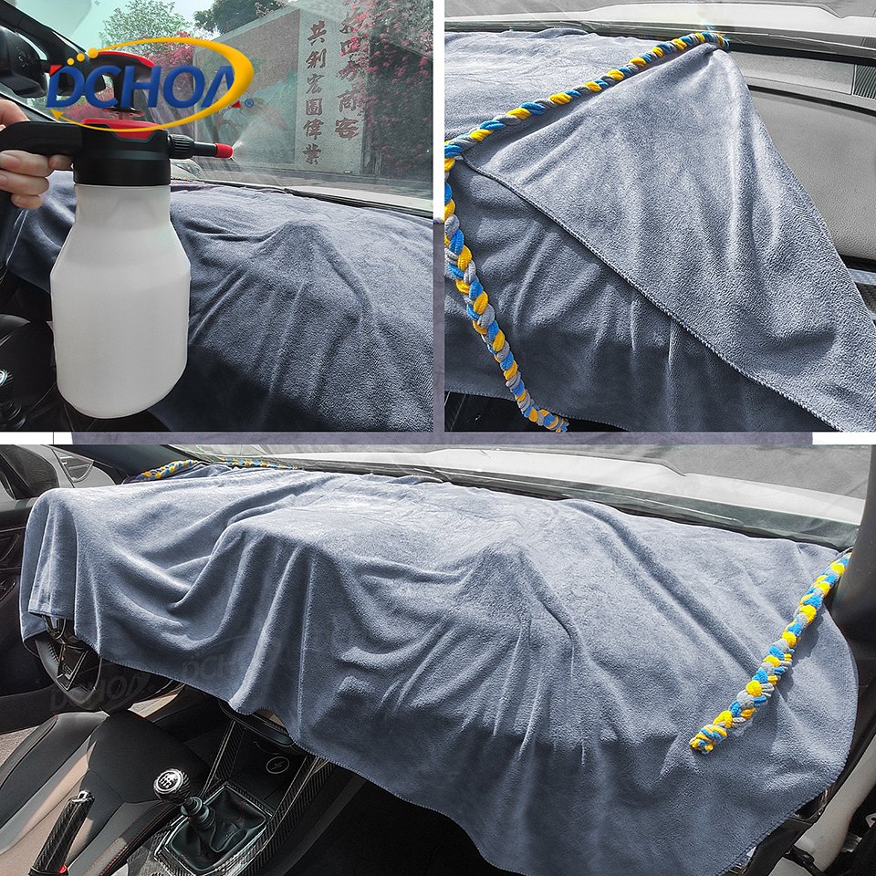 DCHOA Car Microfiber Dash Towel Cover For Window tint Film Installation With Soak Rope