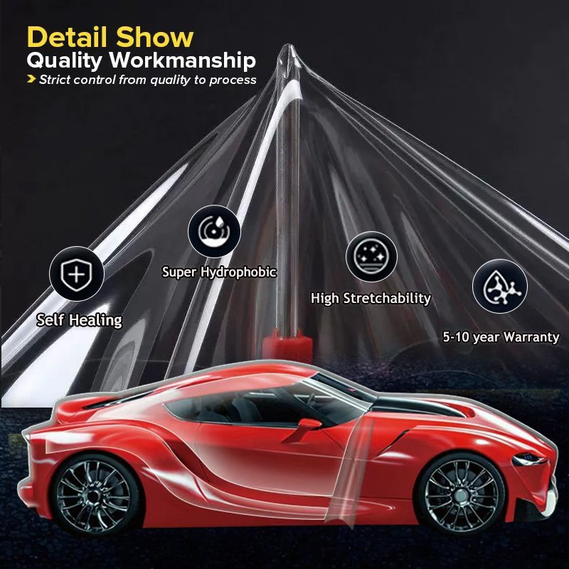 Factory Wholesale Paint Protection Film TPU Self Healing UV Resistant Anti Yellowing Scratch Proof Hydrophobic Clear car film
