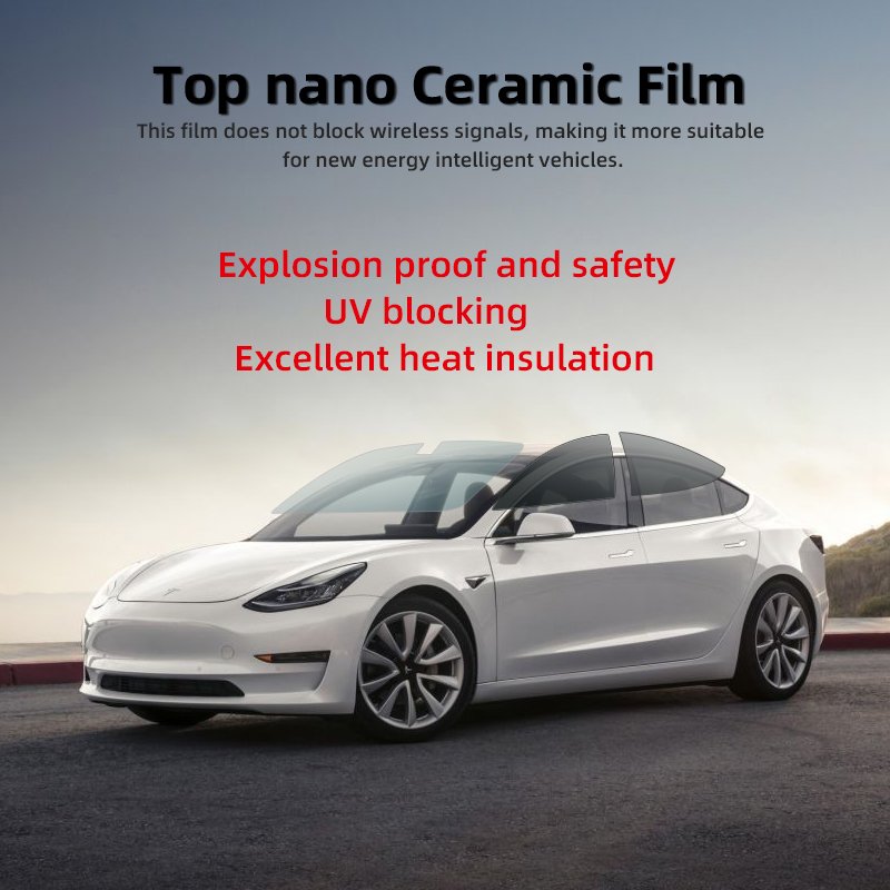 3M Nano Ceramic 2% 5% 15% 35% 50%Car Tint 30*1.52 meters Professional Window Tint Heat UV 95% Cars Adhesive Film