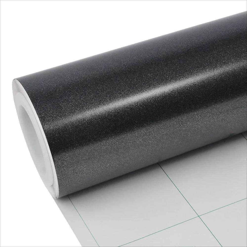 HIGHCOOL EM-110 6.5mil PVC Car Wrap Film Self-Healing Pearl Metal Space Grey Full Body High Gloss Tint Color Changing Car Film
