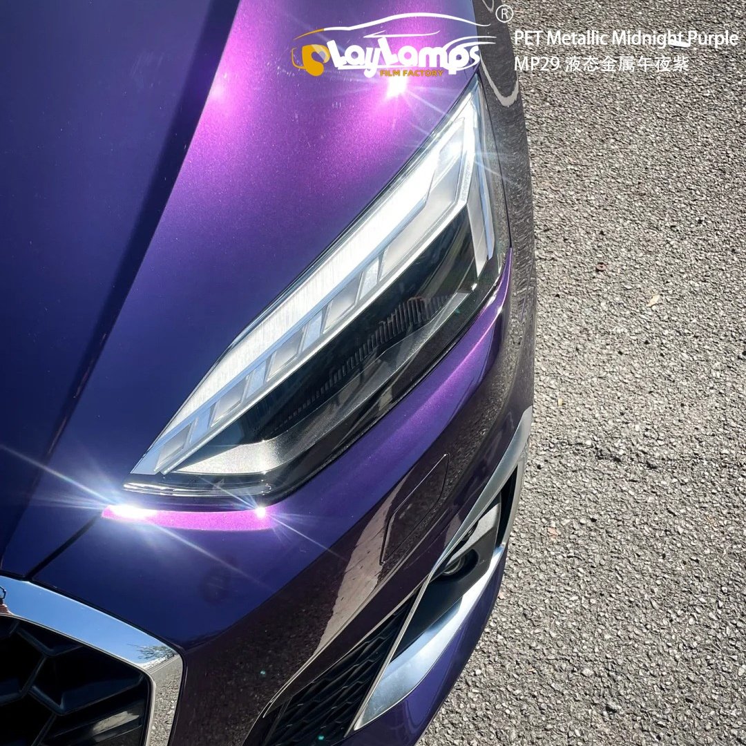 Auto Color Wrapping Film Pro Supplier Super Metallic PET Midnight Purple best car vinyl wrap brand