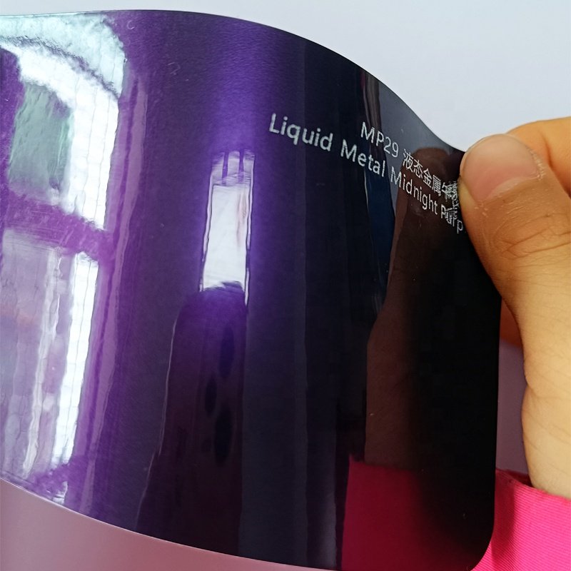 Auto Color Wrapping Film Pro Supplier Super Metallic PET Midnight Purple best car vinyl wrap brand
