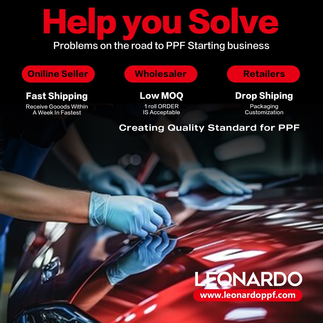 Leonardo M8 Manufacturer transparent self healing car film protection nano ceramic coating TPU PPF car paint protection film