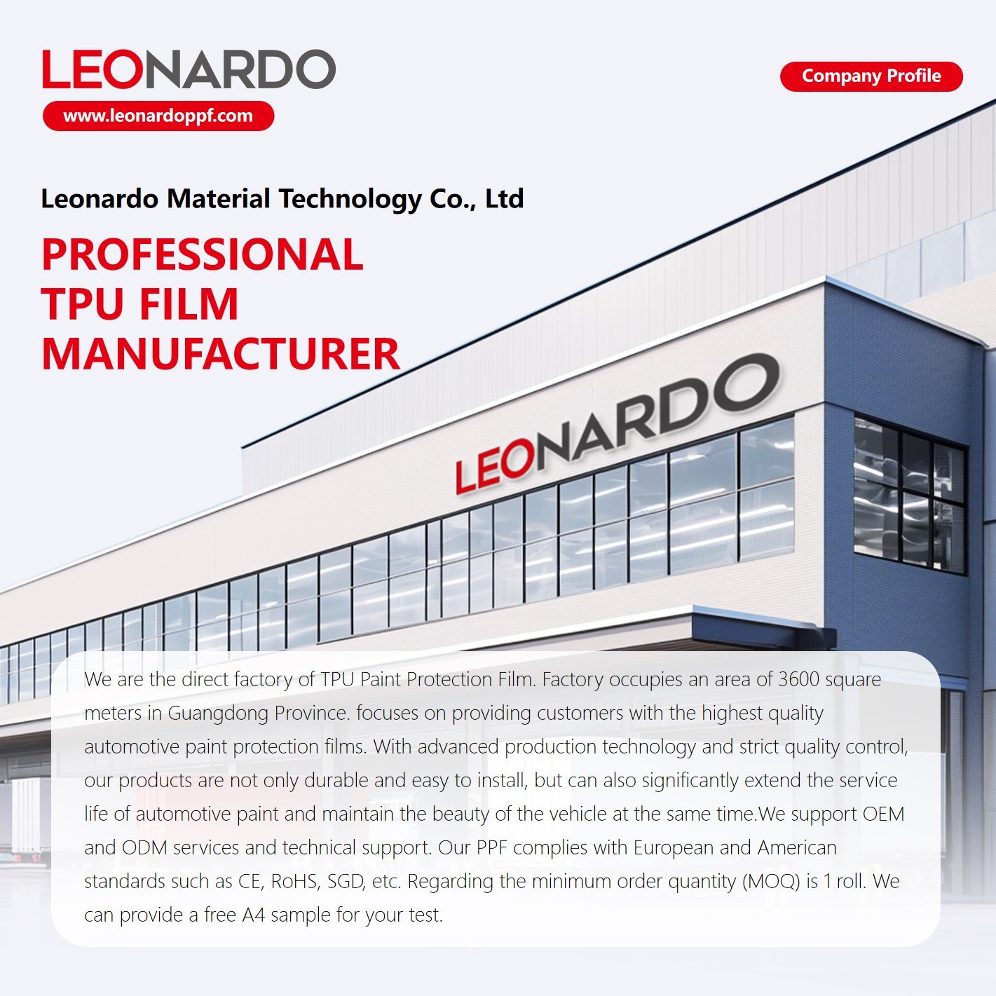 Leonardo M8 Manufacturer transparent self healing car film protection nano ceramic coating TPU PPF car paint protection film