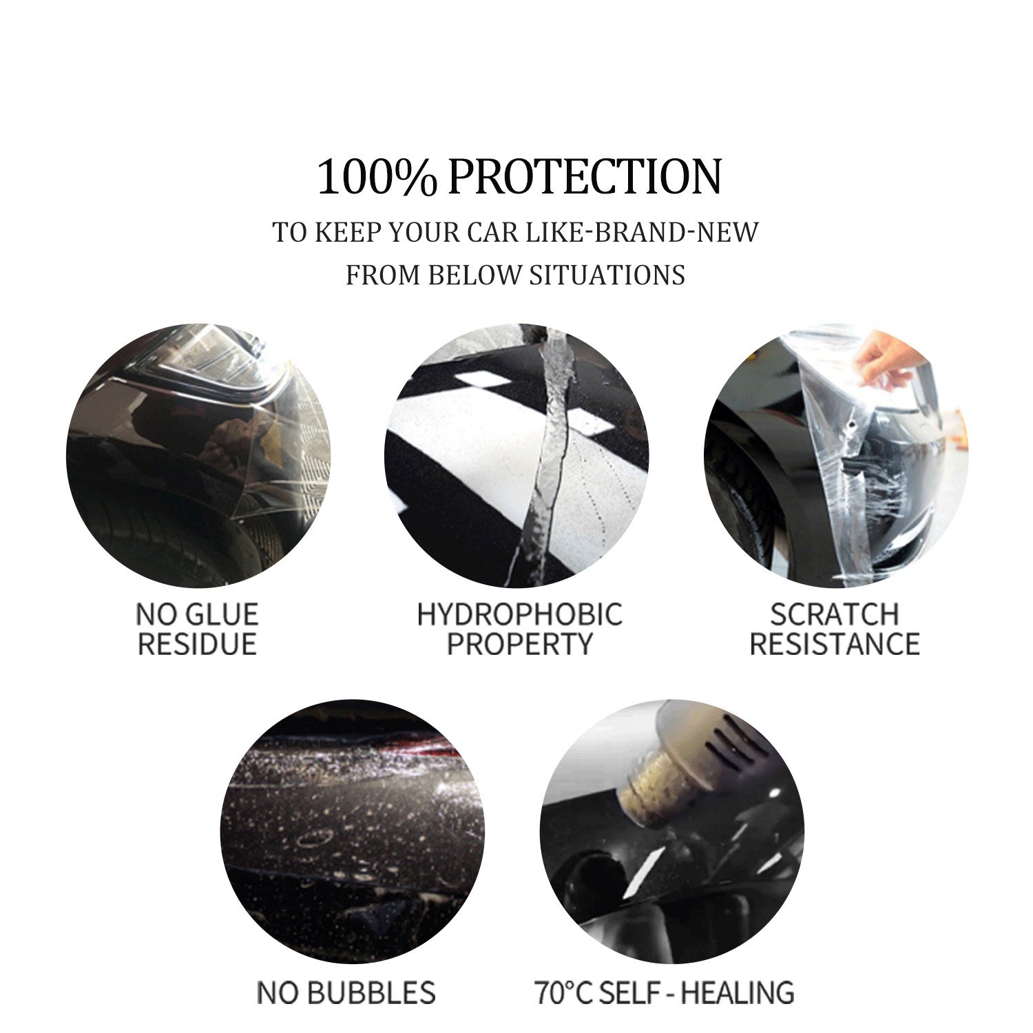 Leonardo M8 Manufacturer transparent self healing car film protection nano ceramic coating TPU PPF car paint protection film