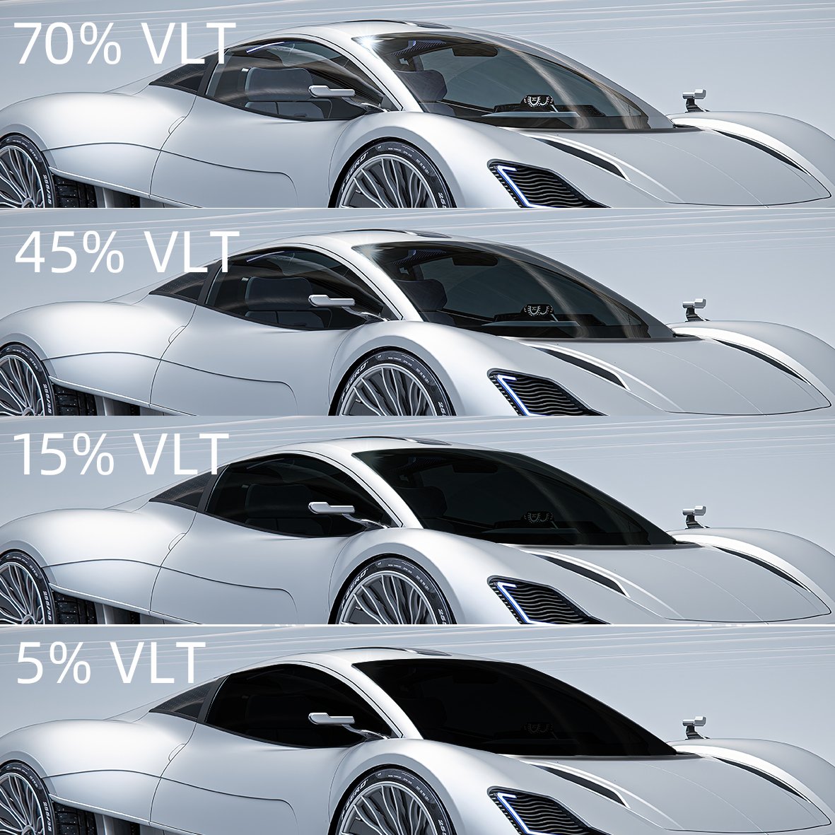 Nano Ceramic 6% ~ 65% VLT Auto Window Tinting Film HP series Car Films