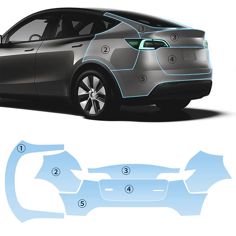 Anti-yellowing self-repairing transparent protective TPU film suitable for Tesla Model Y 20-24 parts pre-cut car film