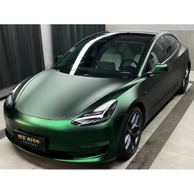 1.52*18m Car Colorful Changing Warping Film Vinyl Color Change Film Colorful Ppf Wrap Venom Green For Car Body