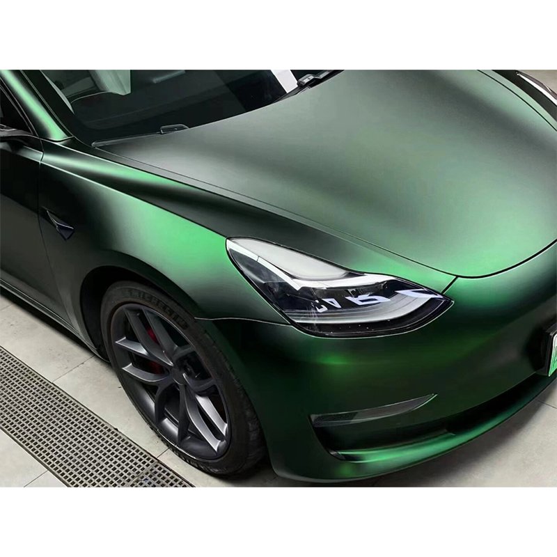 1.52*18m Car Colorful Changing Warping Film Vinyl Color Change Film Colorful Ppf Wrap Venom Green For Car Body