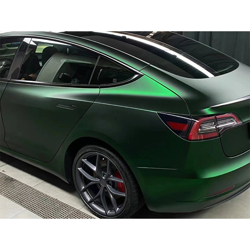 1.52*18m Car Colorful Changing Warping Film Vinyl Color Change Film Colorful Ppf Wrap Venom Green For Car Body