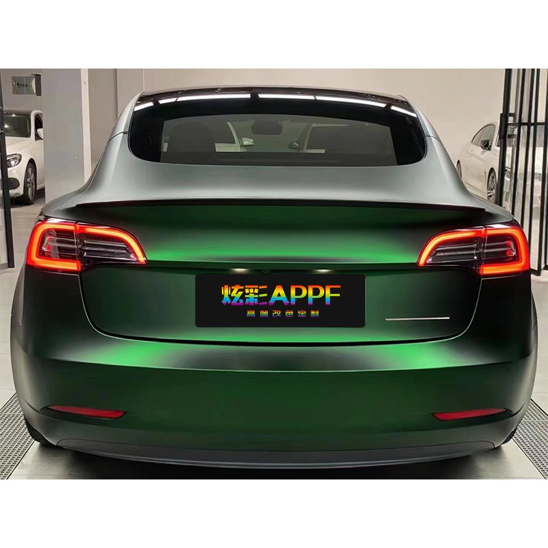 1.52*18m Car Colorful Changing Warping Film Vinyl Color Change Film Colorful Ppf Wrap Venom Green For Car Body
