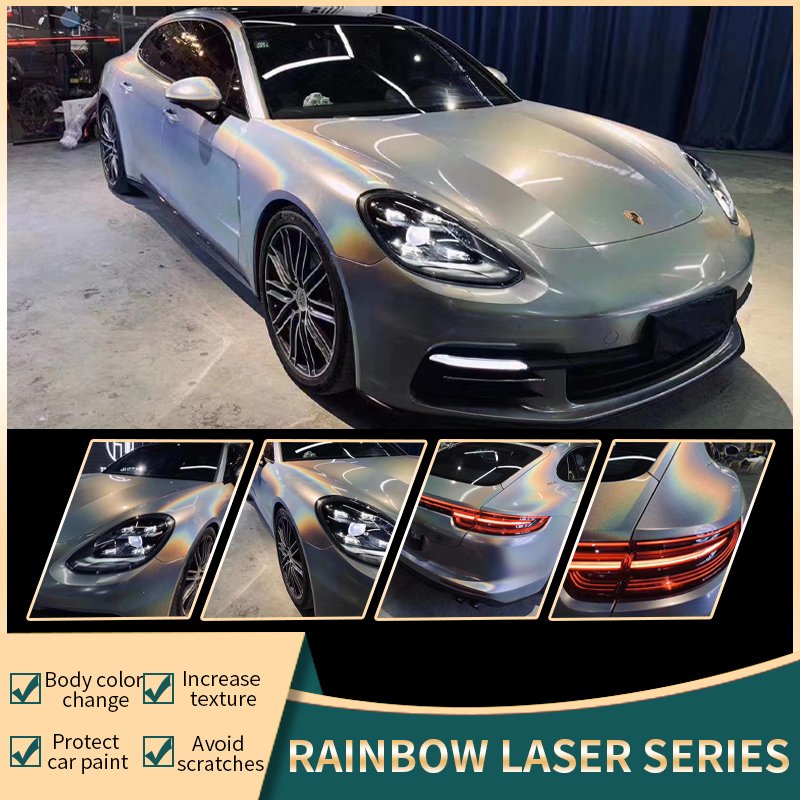 SCHANLEY car color changing glossy color change vinyl wrapping colorful electroplating laser silver car film