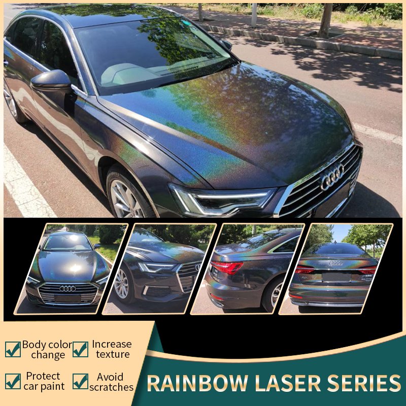 SCHANLEY car color changing glossy color change vinyl wrapping colorful electroplating laser silver car film