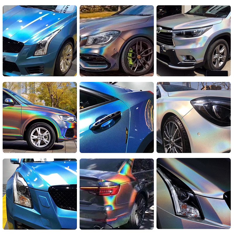 SCHANLEY car color changing glossy color change vinyl wrapping colorful electroplating laser silver car film