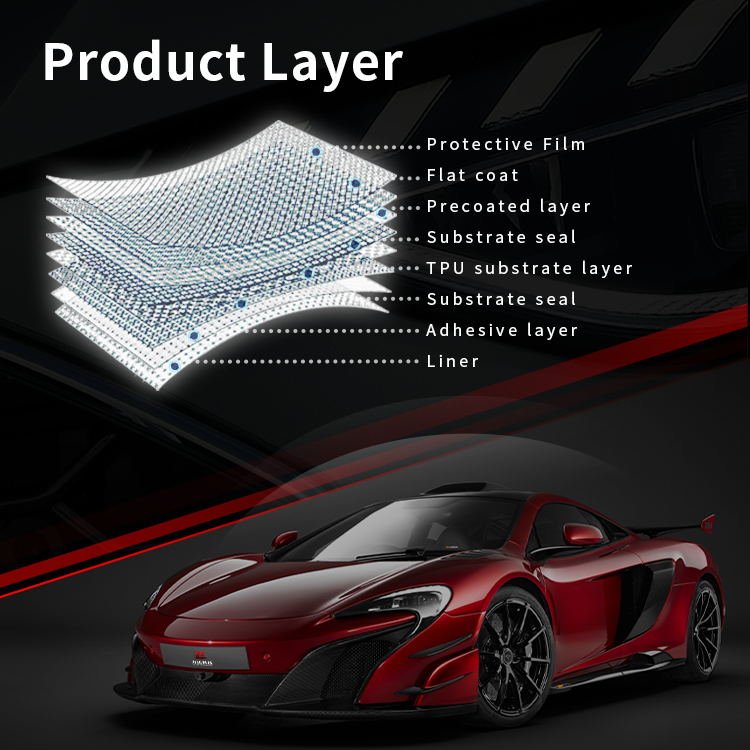 LIDA 10 Years Warranty Adhesive Force 1100gf Anti Scratch Car Body Tpu Self Adhesive 1.52*15m Clear Paint Protection Films